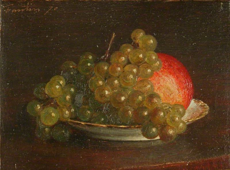 Henri Fantin - Latour, 121, Uva e una mela, Manchester Art Gallery